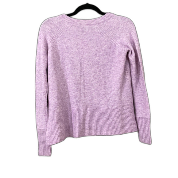 NWT J. Crew V-neck Sweater Alpaca Wool Blend women’s XXS light purple soft - Picture 4 of 13